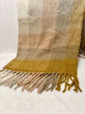 West Elm faux mohair ombré throw